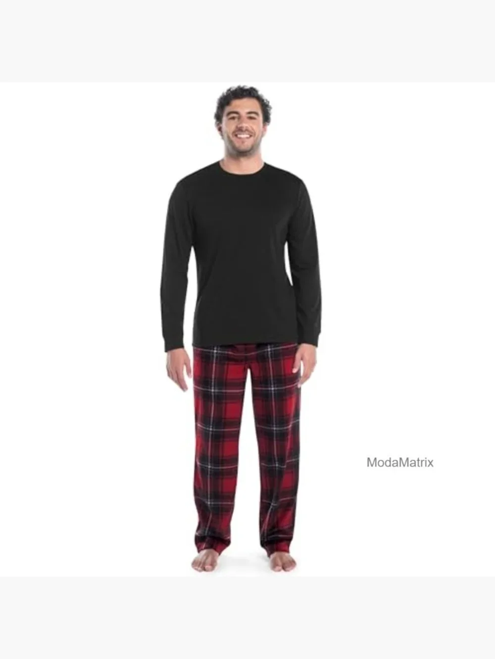 Large Matching Family Pajama Set - Cotton/Polyester, Red Plaid, 2 Piece